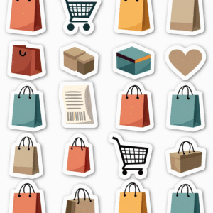 Shopping & Retail Icons - Sticker Sheet v16